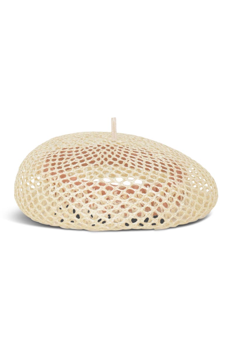 Gigi Burris Millinery Coco Woven Straw Beret, Alternate, color, Natural