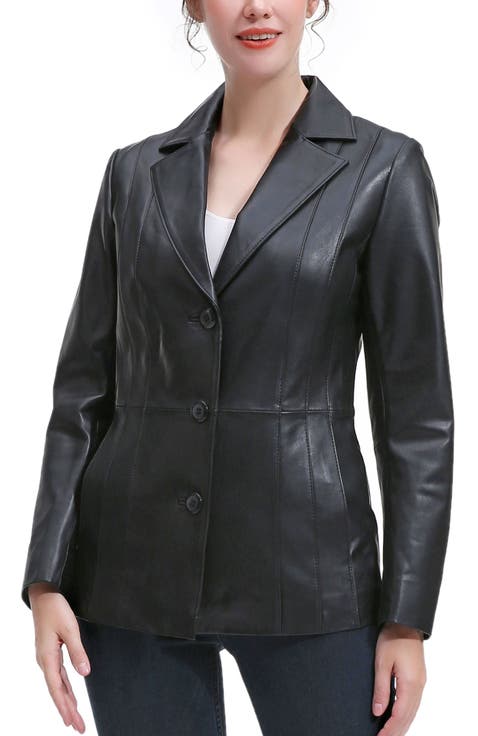 Women's Madeline Leather Blazer