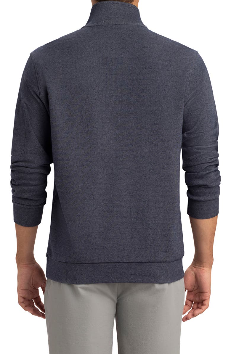 Bugatchi Cotton Blend Quarter Zip Pullover, Alternate, color, Navy