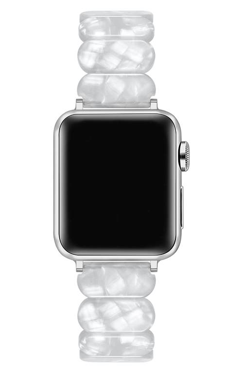 The Posh Tech Reese Resin Elastic Apple Watch® Watchband In White