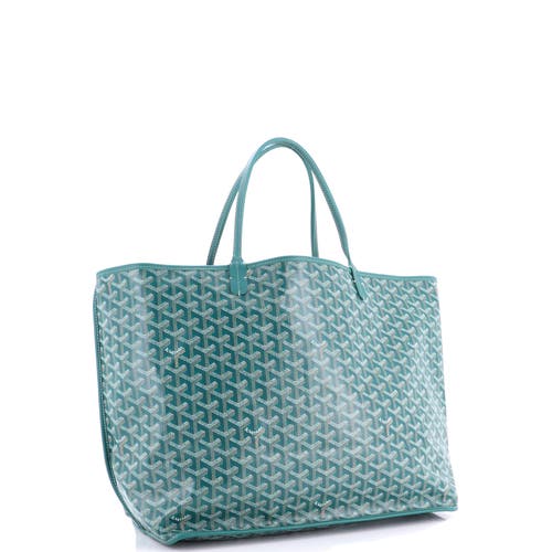 Pre-owned Goyard Goyard Anjou Reversible Tote Coated Canvas Gm In Green