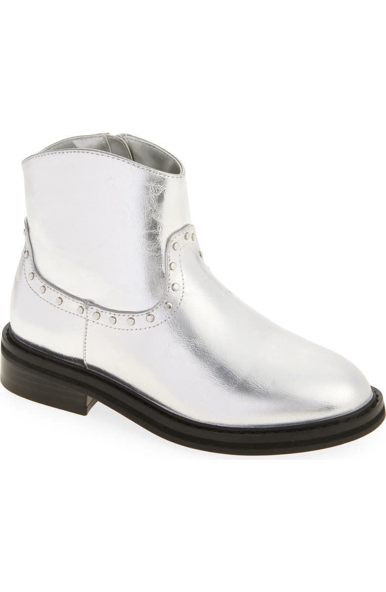 Nordstrom Florence Studded Bootie, Main, color, Silver Metallic