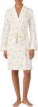 Lauren Ralph Lauren Floral Monogram Cotton Robe