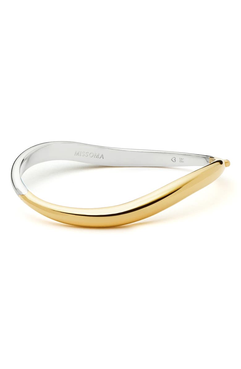 Missoma Savi Signature Mixed Metal Hinged Bangle, Main, color, 