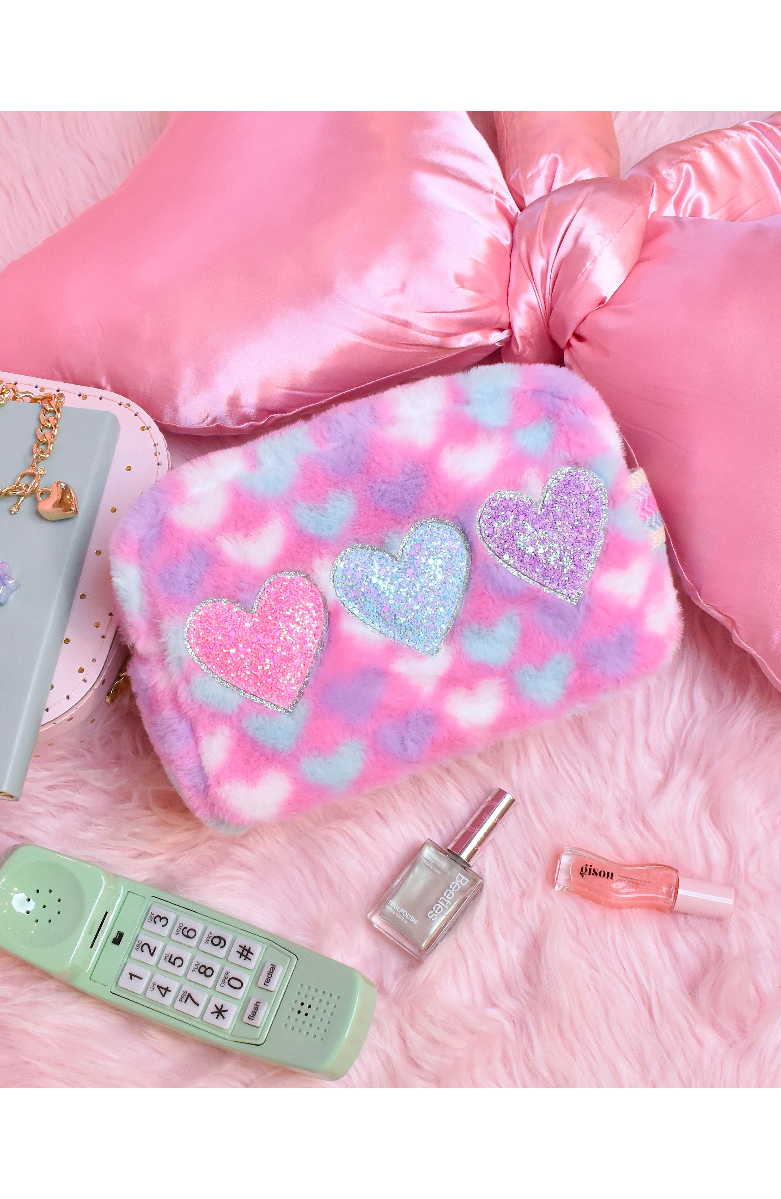 OMG Accessories Kids' Plush Heart Pouch, Alternate, color, 