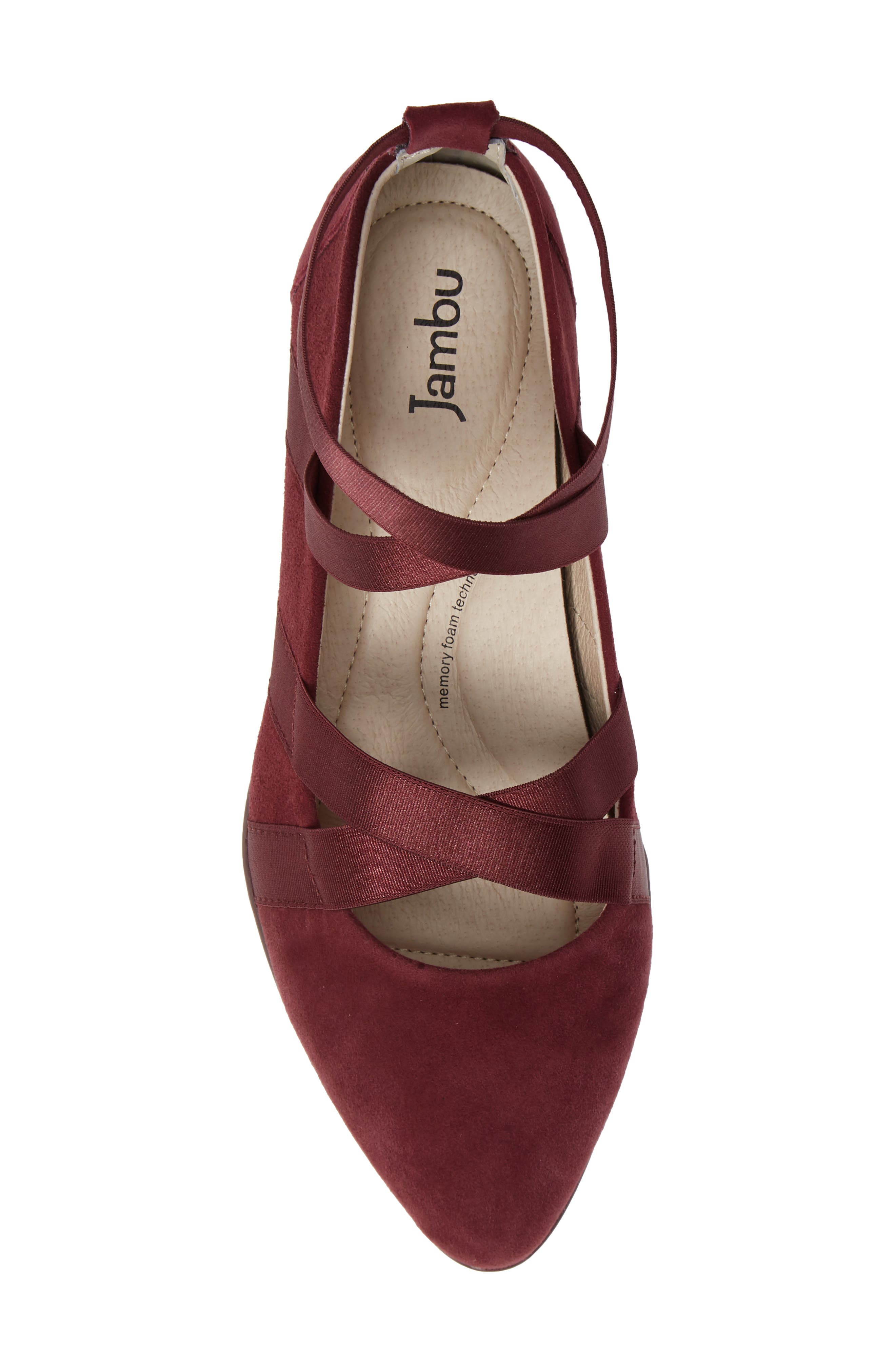 Rumson Flat, Alternate, color, BURGUNDY SUEDE