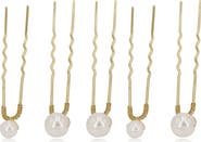 Brides & Hairpins Iva Set of 5 Imitation Pearl Bobby Pins