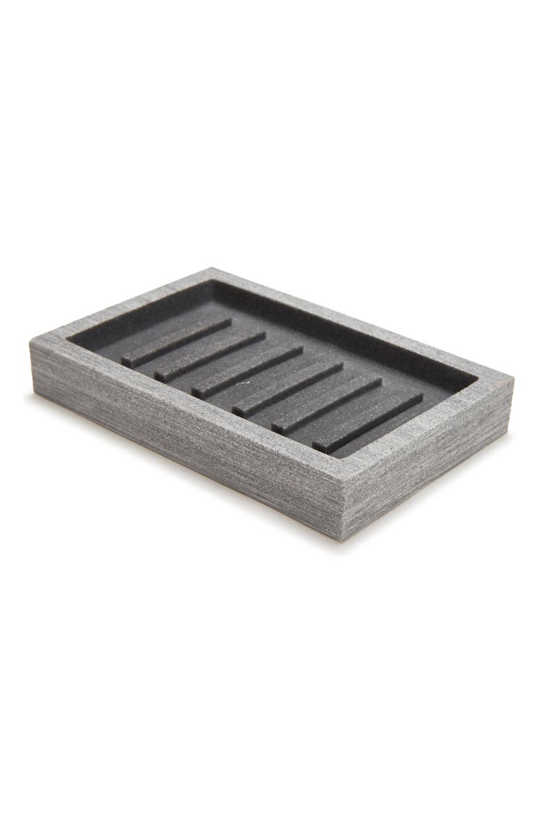 Faux Slate Soap Dish, Main, color, GREY