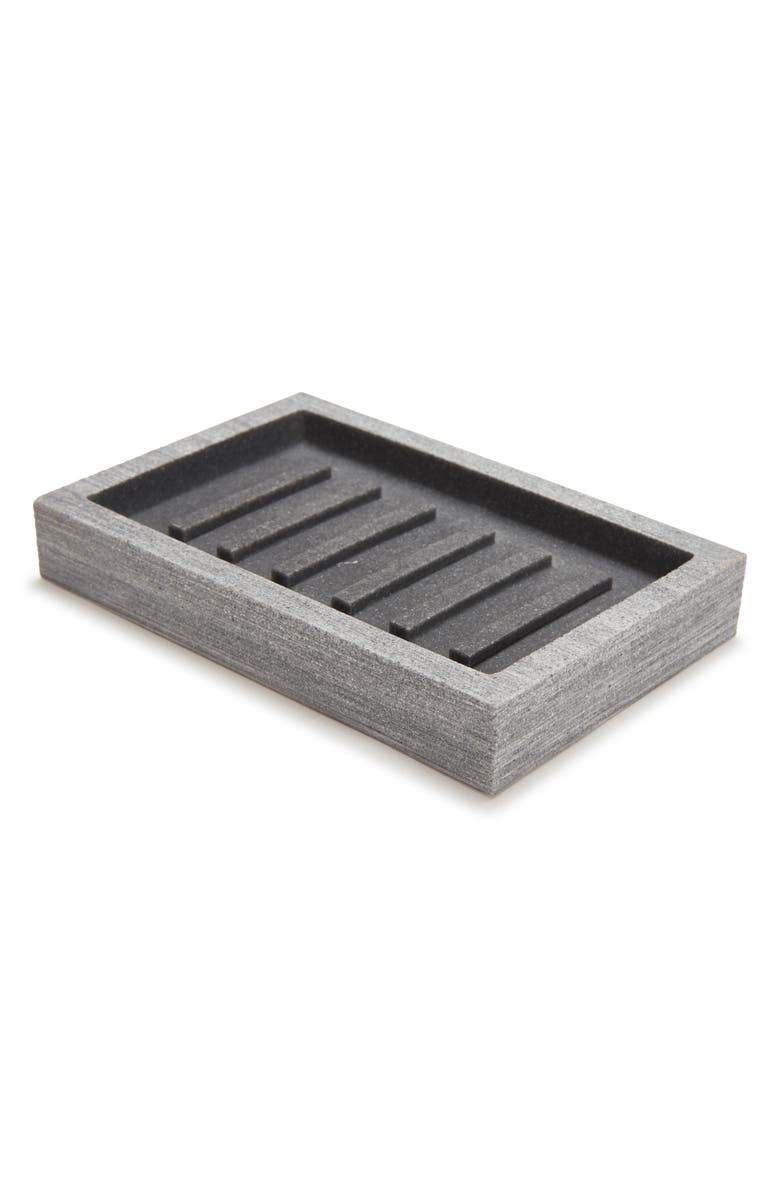 Kassatex Faux Slate Soap Dish, Main, color, Grey