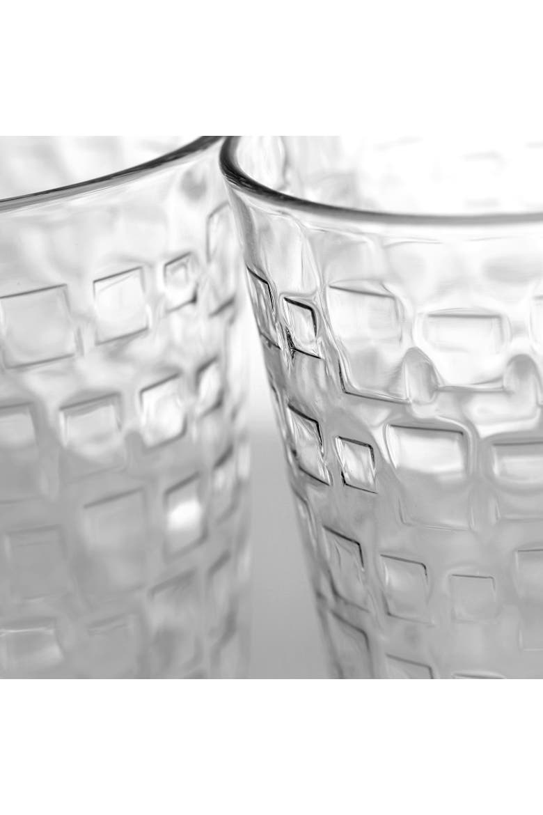 Great Foundations 4-Piece 16 oz. Tumbler Set, Square Pattern, Alternate, color, Clear