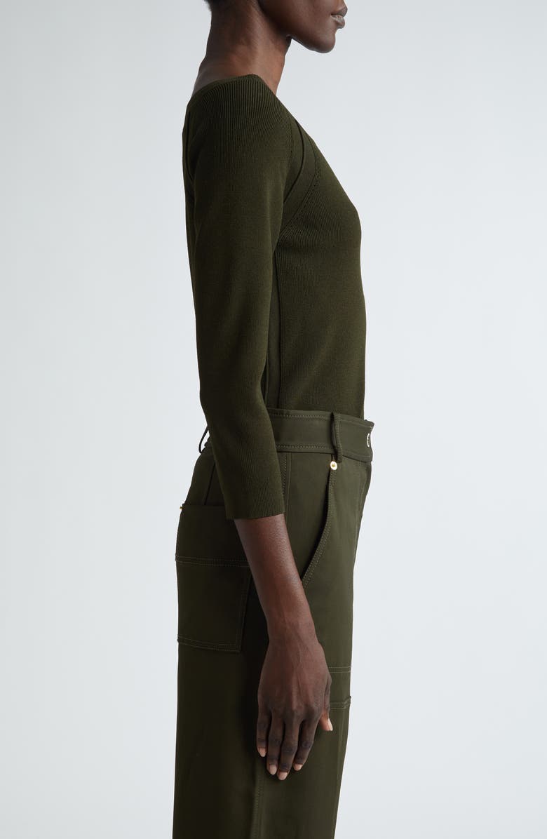 ST. JOHN Fine Gauge Rib Sweater, Alternate, color, 