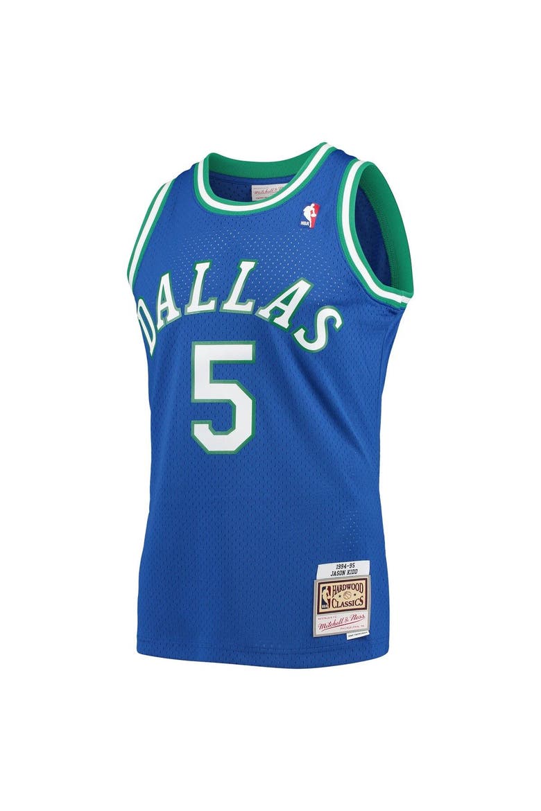Men's Mitchell & Ness Jason Kidd Blue Dallas Mavericks Hardwood Classics Swingman Jersey, Alternate, color, Blue