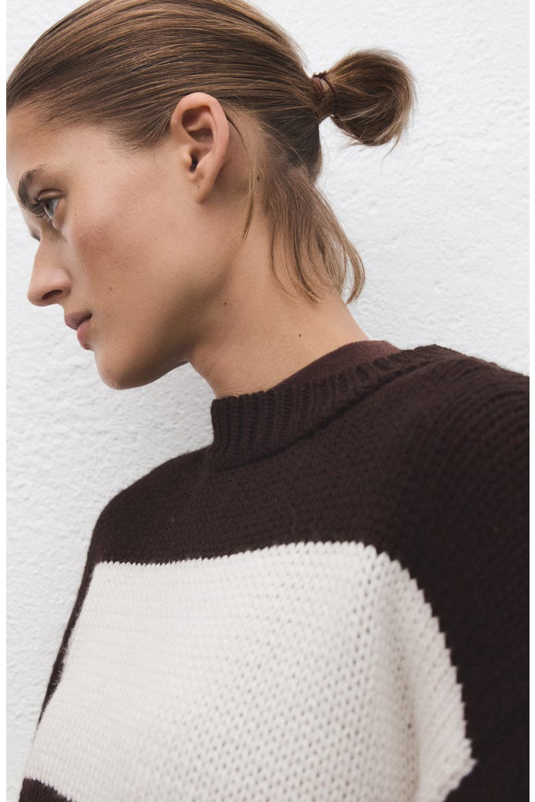 Knit Striped Sweater, Alternate, color, ECRU