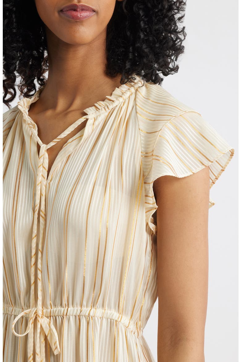 Flutter Sleeve Dress, Alternate, color, CREAM