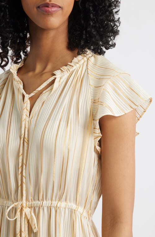 Julia Jordan Flutter Sleeve Dress In Neutral