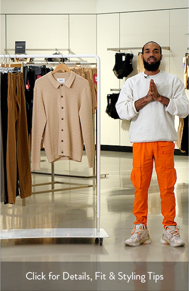 Tristan Textured Cotton & Cashmere Cardigan, sales video thumbnail