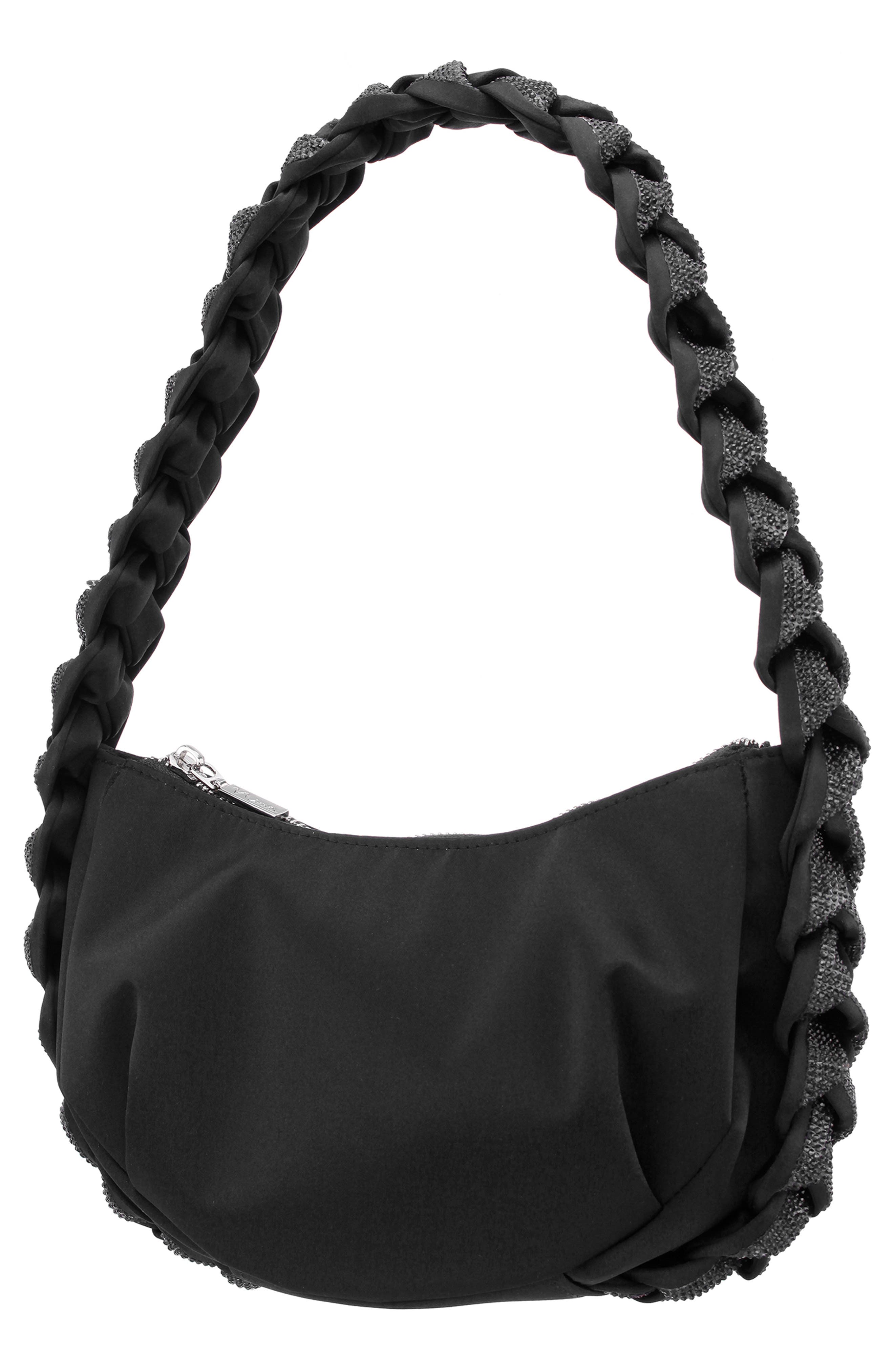 Nina Braided Detail Hobo Bag, Alternate, color, 