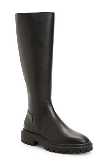 Stuart Weitzman Ultra Lug Knee High Boot In Black