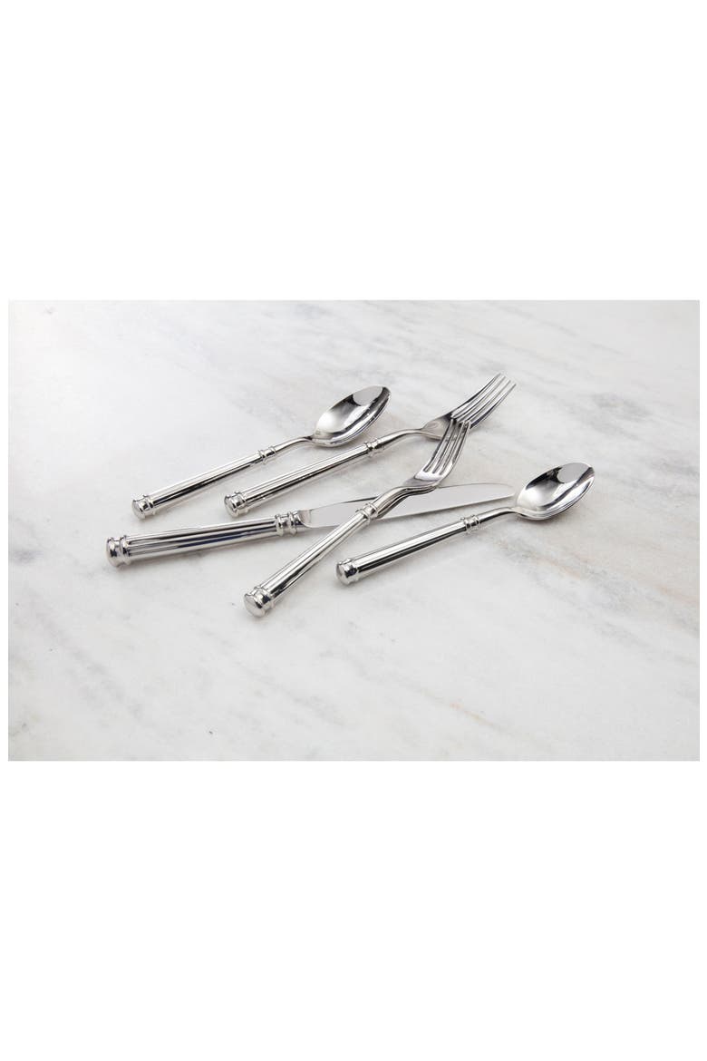 Nyssa Hollow 20-Piece Flatware Set, Alternate, color, SILVER