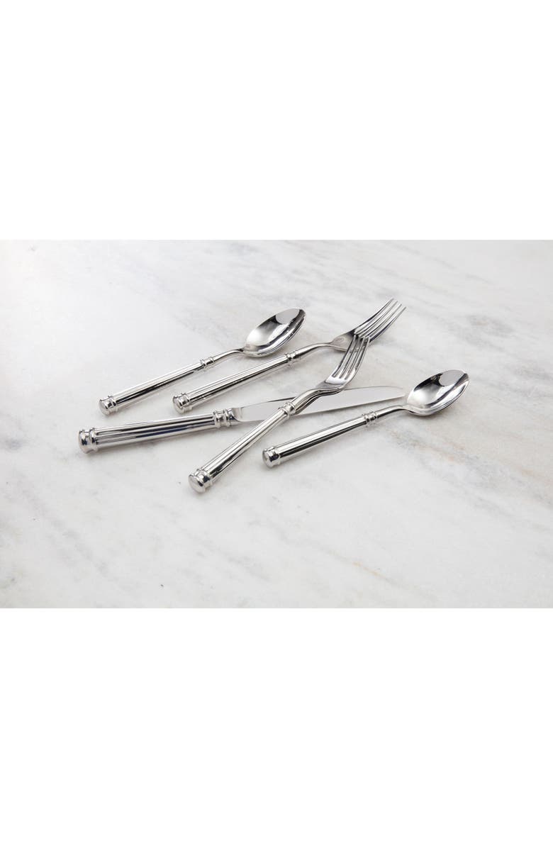 Fortessa Nyssa Hollow 20-Piece Flatware Set, Alternate, color, Silver