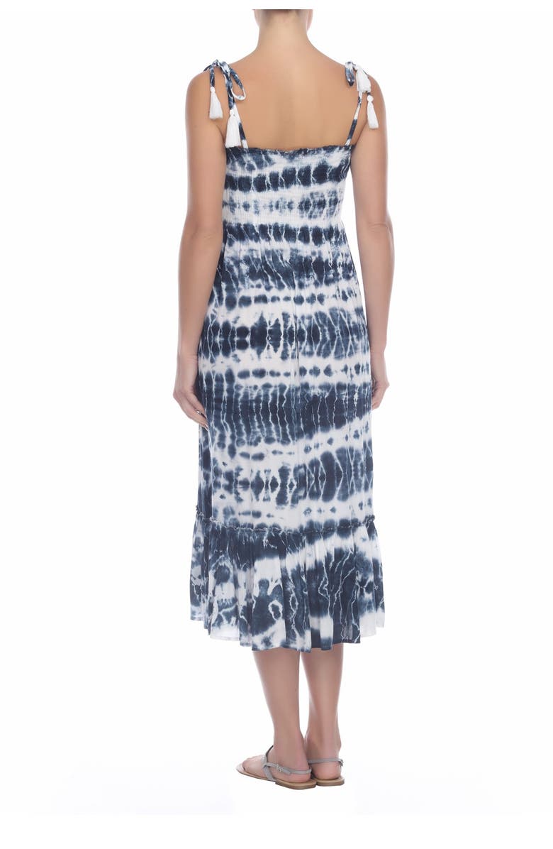 BOHO ME Smocked Tie Dye Midi Dress, Alternate, color, 