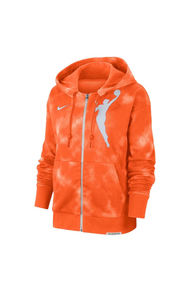 Nike Women's Nike Orange WNBA Logowoman Team 13 Tie-Dye Performance Full-Zip Hoodie, Alternate, color,