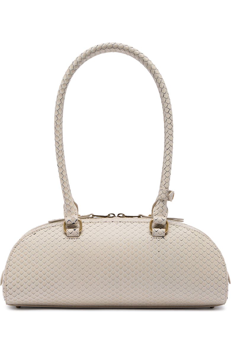 DIESEL<sup>®</sup> 1DR Dome Snakeskin Embossed Leather Shoulder Bag, Alternate, color, Khaki