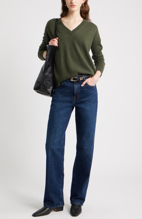 Nordstrom V-neck Cashmere Sweater In Green