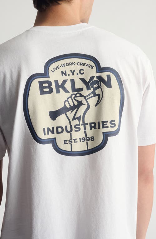 Brooklyn Industries Relaxed Vintage Graphic T-shirt In White