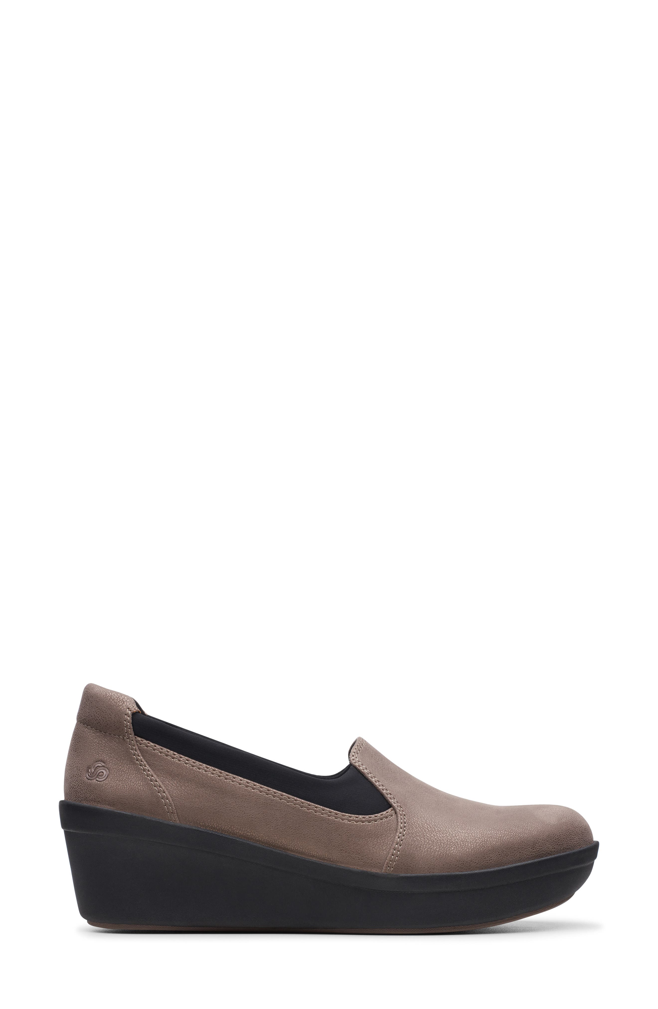 Clarks<sup>®</sup> Step Rose Moon Wedge Loafer, Alternate, color, 