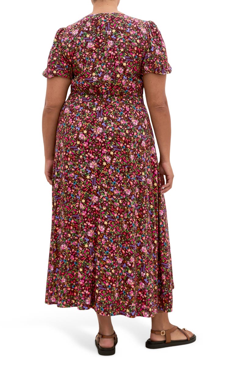 City Chic Aliya Floral Print Maxi Dress, Alternate, color, 