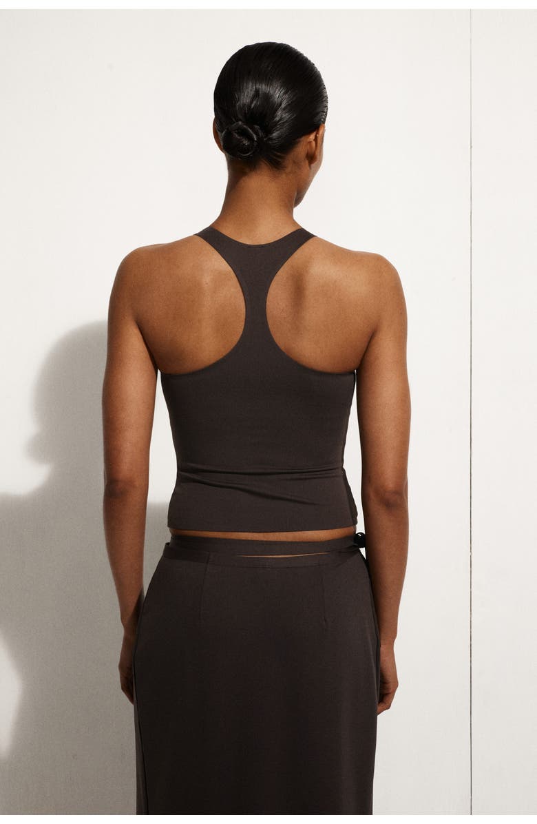 COS Racerback Tank Top, Alternate, color, Dark Brown