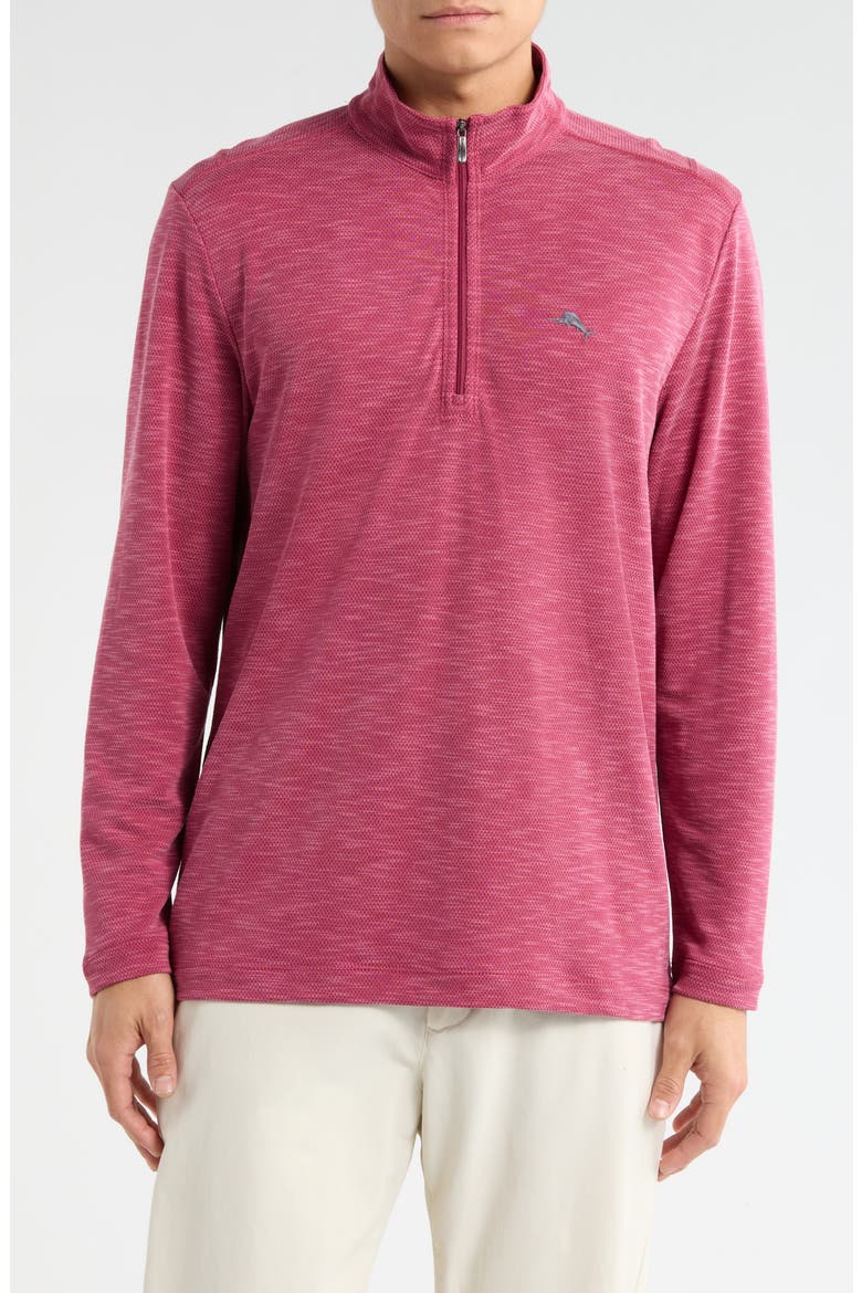 Carmel Bay Half Zip Pullover, Main, color, BEET RED