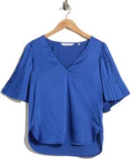 Rebecca Taylor Pleated Sleeve Top