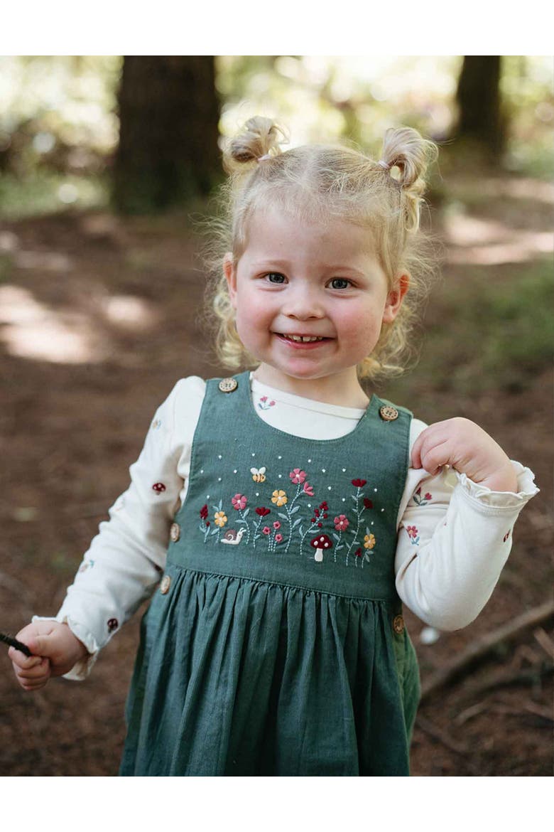Corduroy Pinnie & Headband Set, Alternate, color, Glade