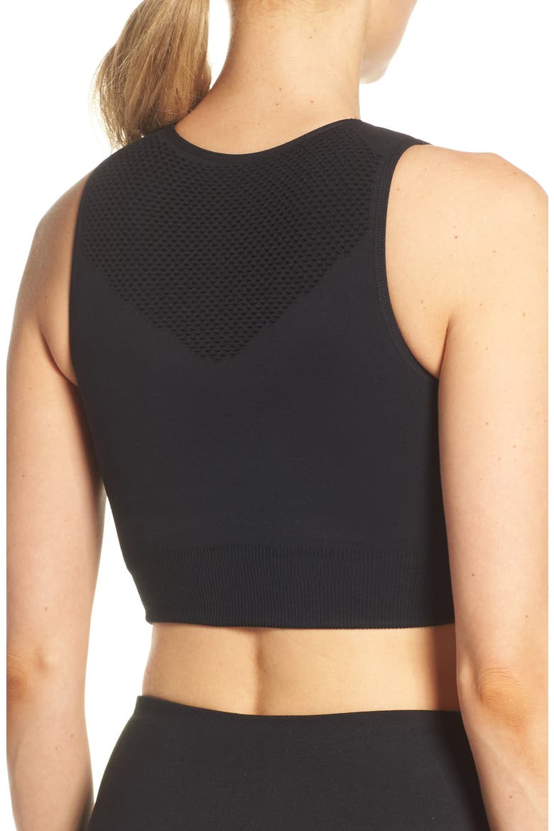 So True Seamless Longline Sports Bra, Alternate, color, BLACK