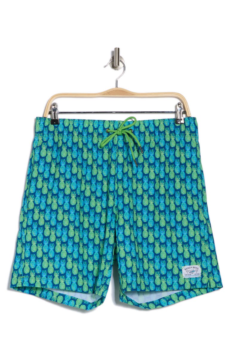 BEACH BROS Gradient Pineapple Swim Trunks, Alternate, color, 