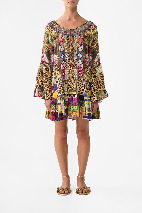 A Line Frill Dress Embroidered Ever After