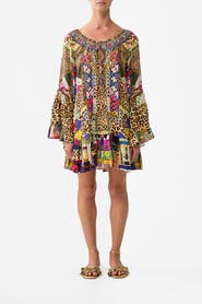 Camilla A Line Frill Dress Embroidered Ever After