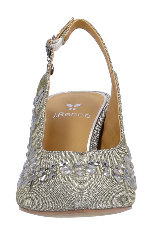 J. Reneé Solara Pointed Toe Slingback Pump In Gray