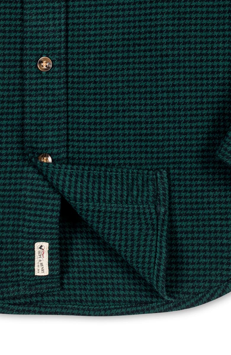 Hope & Henry Kids' Organic Long Sleeve Flannel Button Down Shirt, Alternate, color, Scottish Houndstooth