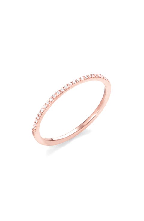 14K Rose Gold Diamond Stacking Ring