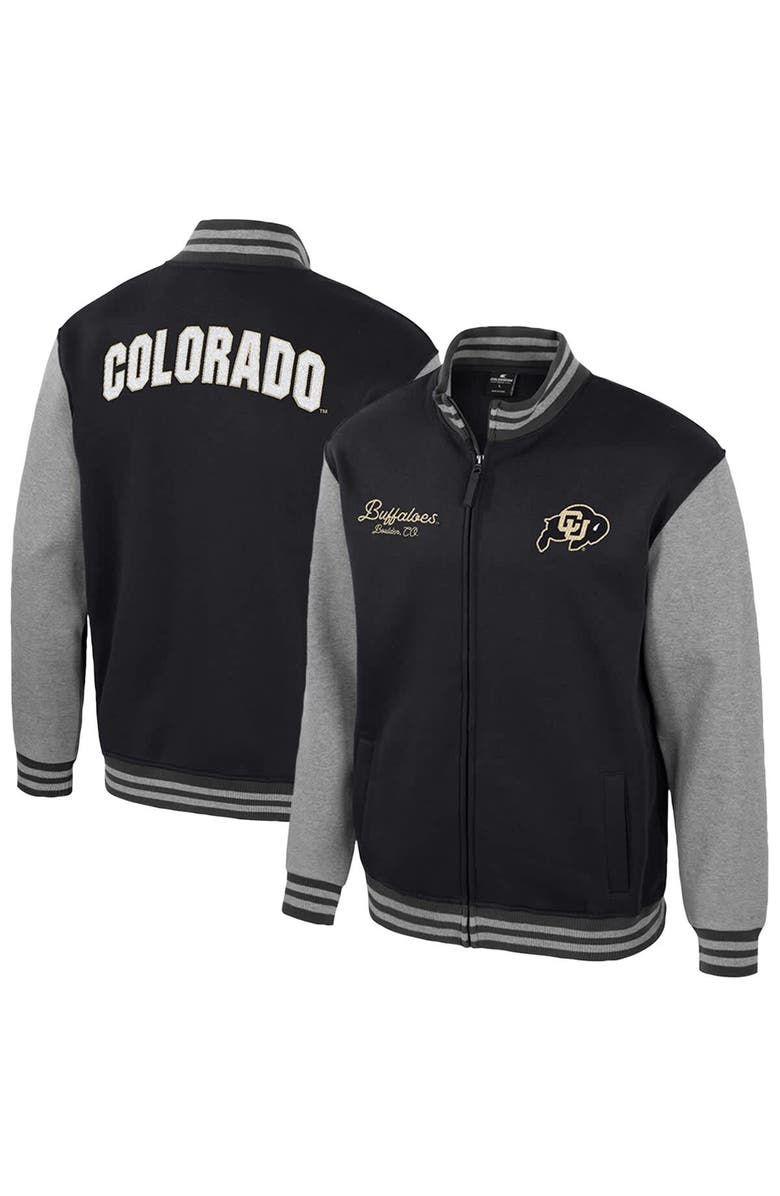 COLOSSEUM Men's Colosseum Black Colorado Buffaloes Ambi-Turner Full-Zip Varsity Jacket, Main, color, Black