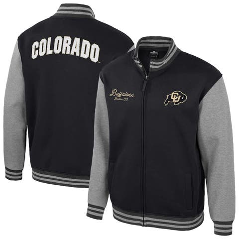 Men's Colosseum Black Colorado Buffaloes Ambi-Turner Full-Zip Varsity Jacket