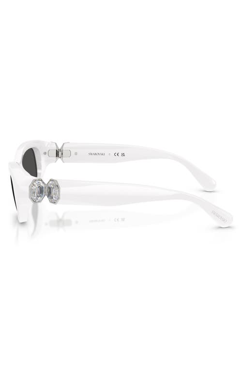 Swarovski Sk6036u Crystal-hinge Plastic Pillow Sunglasses In White