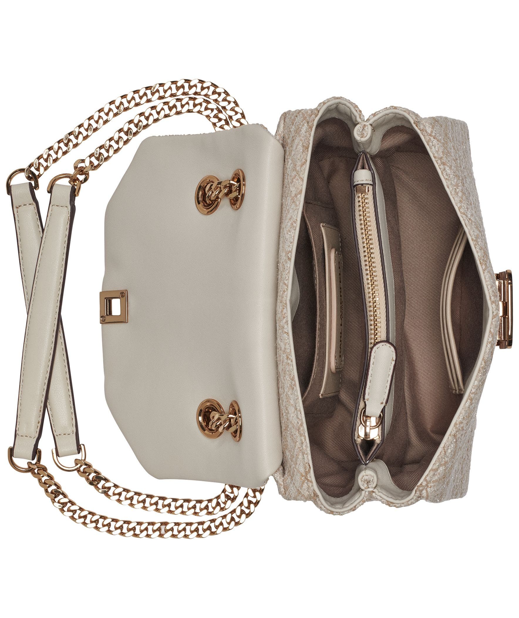 KARL LAGERFELD PARIS Liana Shoulder, Alternate, color, Nude