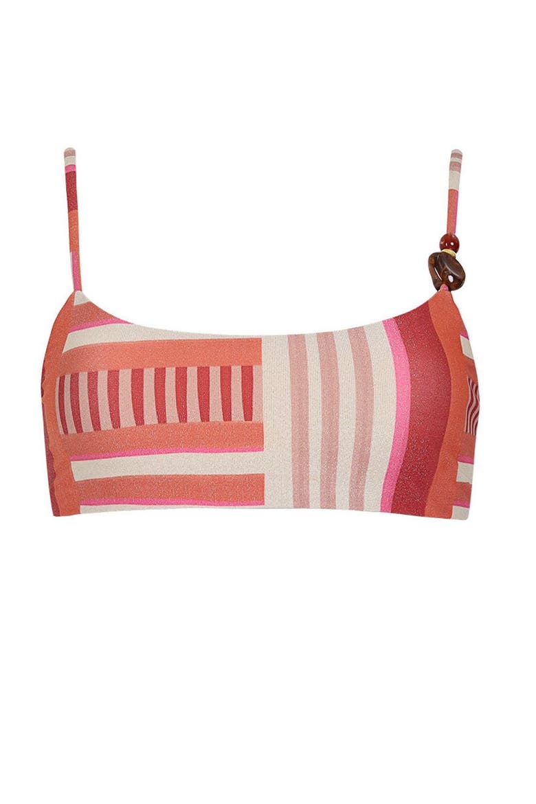 Sunset Bazaar Stripes Aldara Bralette Top, Alternate, color, Sunset Stripes