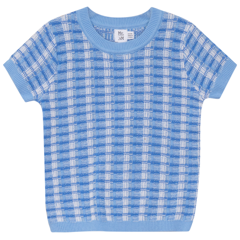 Basket Weave Short Sleeve Knit Sweater (Toddler, Little Kid & Big Kid)