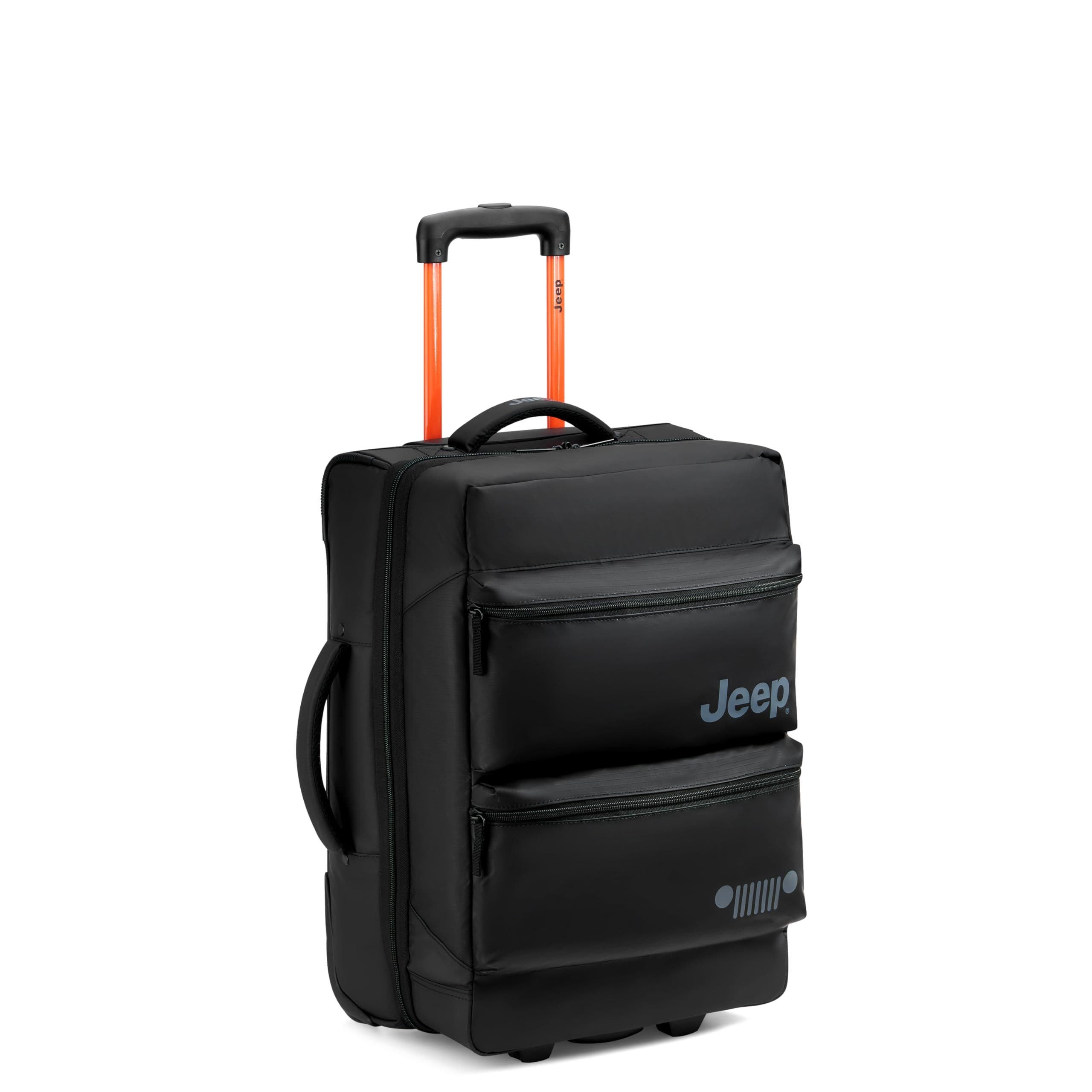 JEEP JS006B 20 Inch Two Wheel Rolling Travel Duffle Bag, Alternate, color, Black