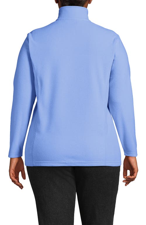 Lands' End Anyweather Fleece Quarter Zip Pullover In Blue